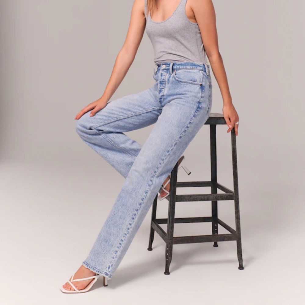 A&F Abercrombie & Fitch Vintage Stretch Denim Low Rise 90s Baggy Jean Size 29 8R